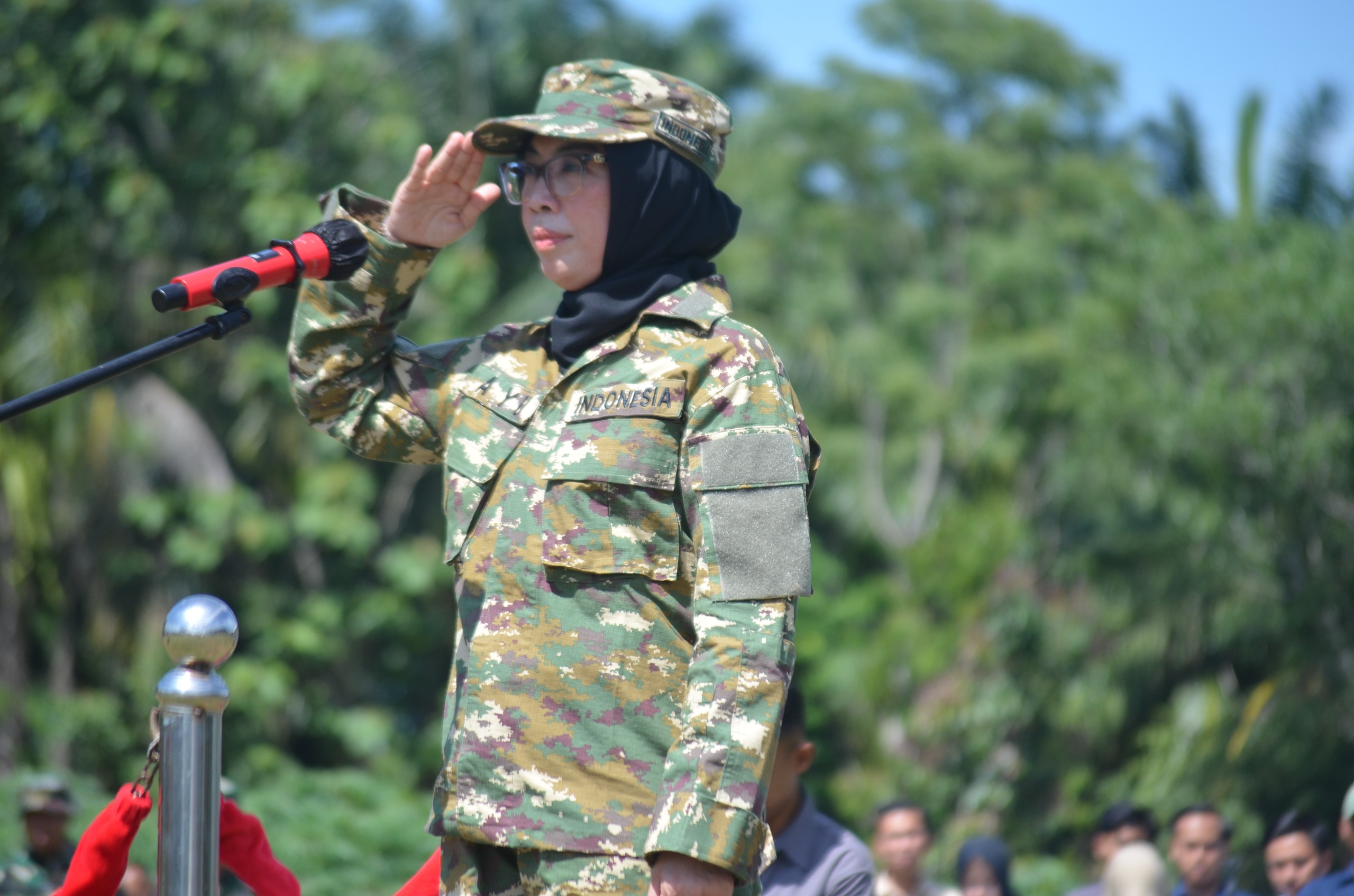 Upacara Pembukaan TMMD ke-126 Kodim 0427/Way Kanan Resmi Dibuka oleh Bupati Way Kanan Ibu Ayu Asalasiyah